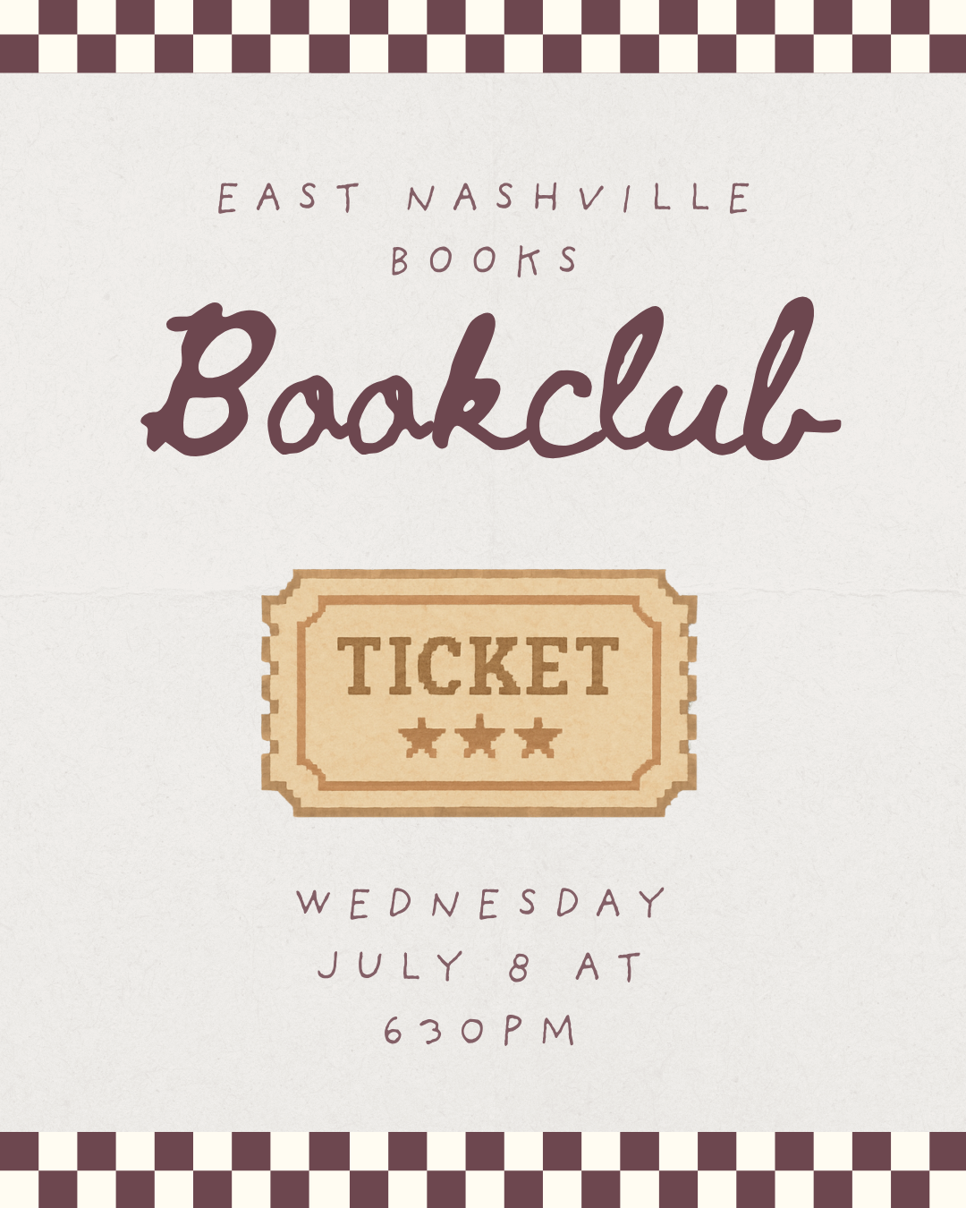 Bookclub Ticket - July 2026